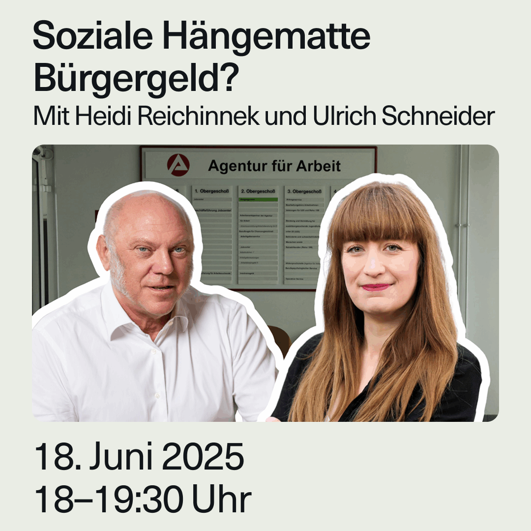 Foto von Ulrich Schneider (GKS Consult) und Heidi Reichinnek (Die Linke).